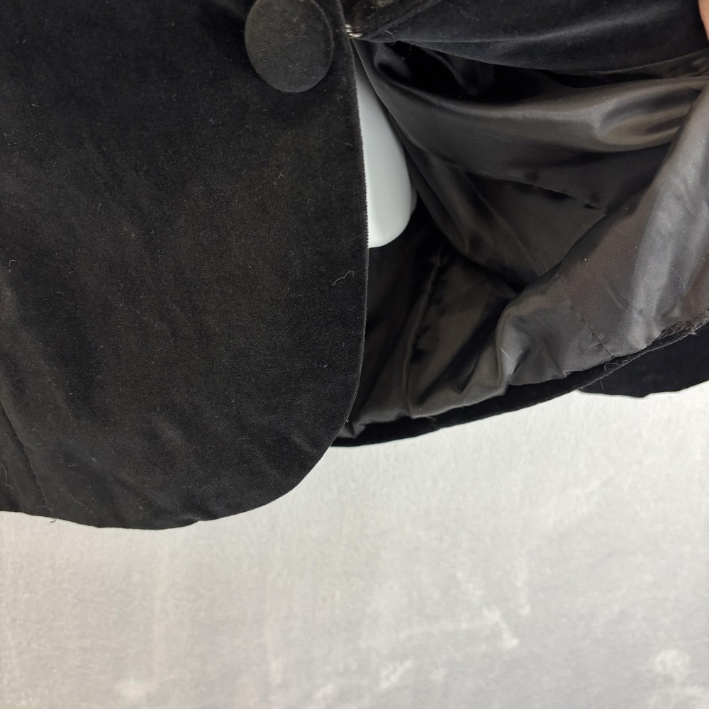 Vintage Newport‎ News Velvet Blazer Jacket Womens 16 Black Steampunk Military XL - Picture 11 of 14